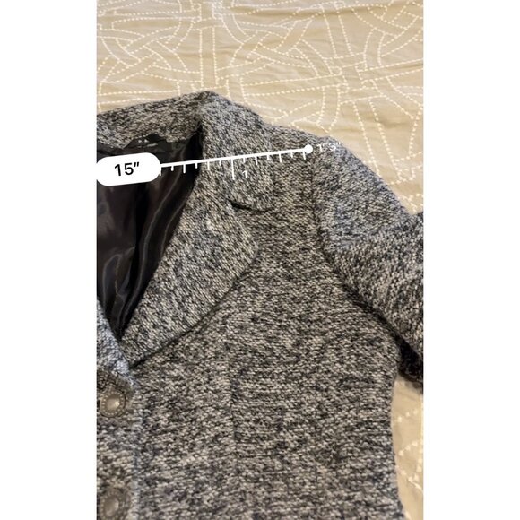 Vtg Elegant Wool Blend Womens Slimming Blazer Sz10 Dk Academia Whimsigoth Y2K - Picture 10 of 16